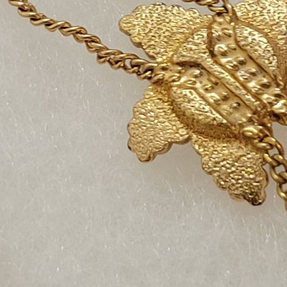 1970s Lariat Necklace Adjustable Sea Star Pendant Statement 14k gold Plate - Picture 3 of 7